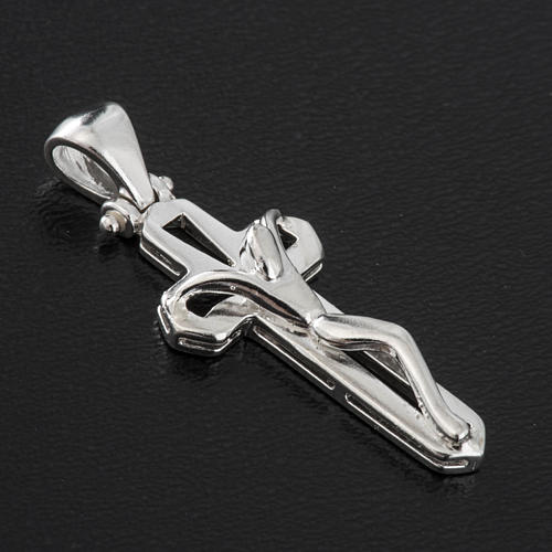 Pendant crucifix, perforated, sterling silver, 4cm 3