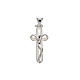 Pendant crucifix, perforated, sterling silver, 4cm s1