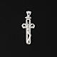 Pendant crucifix, perforated, sterling silver, 4cm s2