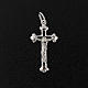 Pendant crucifix, budded with Christ in relief, sterling silver, s2
