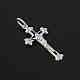 Pendant crucifix, budded with Christ in relief, sterling silver, s3