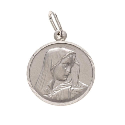 Medaglia Madonna Addolorata cm 2 argento 925 1