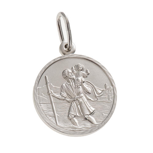 Medaille Sankt Cristophorus Silber 925 2 cm 1