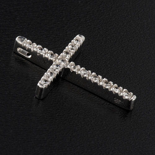 Kreuz mit Strass Silber 925 cm 3 2