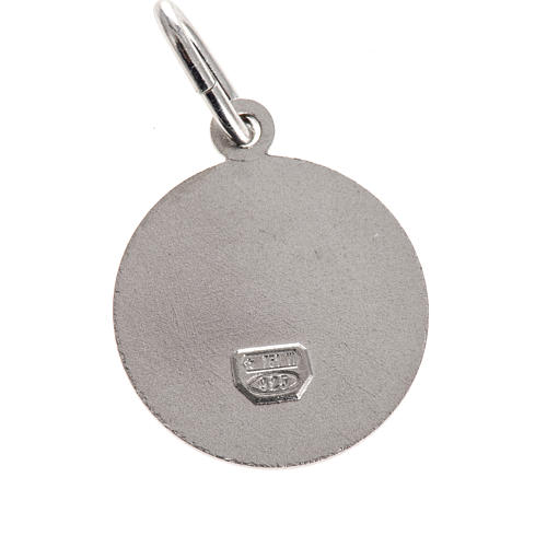 Medalik okrągły srebro 925 Bolesna Matka Boska 1.5 cm 2