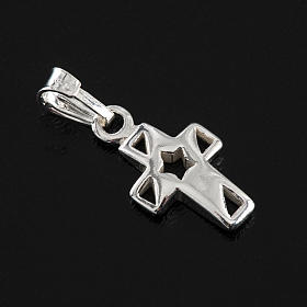 Pendant cross with star silver 1,5cm