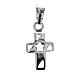 Pendant cross with star silver 1,5cm s1