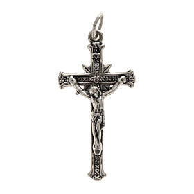 Satiniertes Kreuz aus Silber 925 cm 3.5