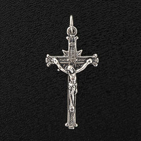 Satiniertes Kreuz aus Silber 925 cm 3.5