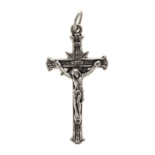 Satiniertes Kreuz aus Silber 925 cm 3.5 1