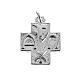 Pendant cross with Alpha Omega symbol in sterling silver 2cm s1