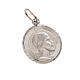 Medalha Rosto de Cristo 2 cm redonda prata 925 s1