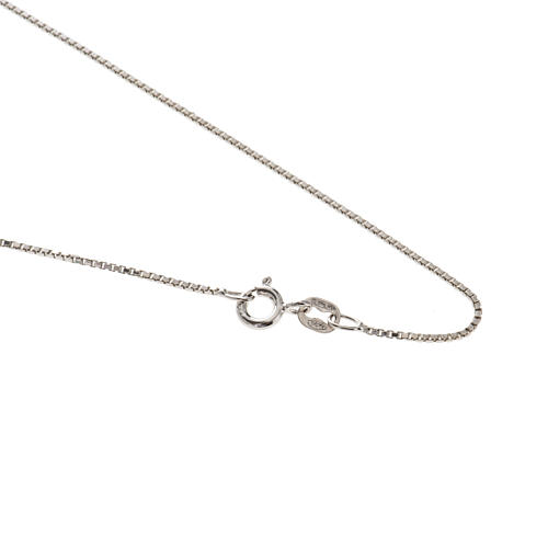 Venetian chain in rhodium-plated sterling silver 60cm 1