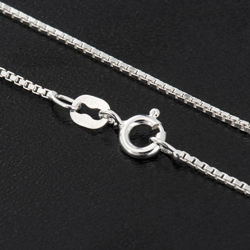 Venetian chain in rhodium-plated sterling silver 60cm 2