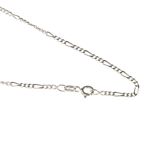 Figaro chain necklace in sterling silver 50cm 1