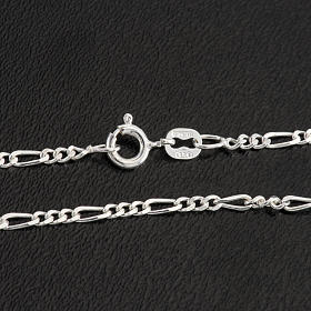 Figaro chain necklace in sterling silver 50cm