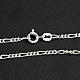 Figaro chain necklace in sterling silver 50cm s2