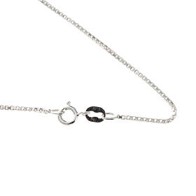 Venetian chain in rhodium-plated sterling silver 40cm