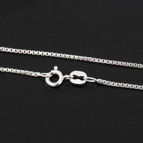 Venetian chain in rhodium-plated sterling silver 40cm 2