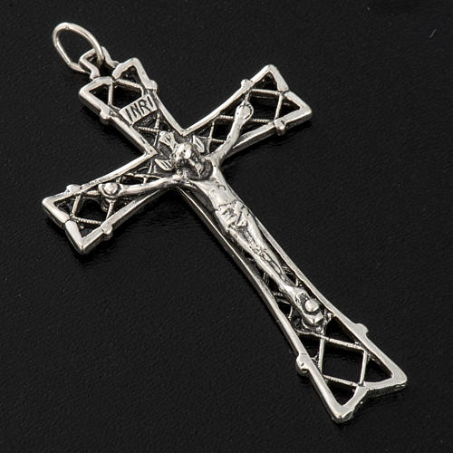 Pendant crucifix, perforated, sterling silver, 5,5cm 2