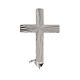 Clergy cross pin in worked sterling silver, H2cm s1