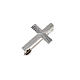 Clergy cross pin in worked sterling silver, H2cm s2