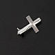 Clergy cross pin in worked sterling silver, H2cm s3