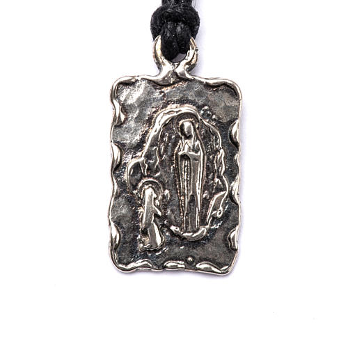 Kleine Medaille von Lourdes Silber 800 1