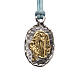 Our Lady of Lourdes silver medal, two colors finishing s1