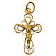 Cross in 800 silver filigree, gold bathed s4