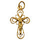 Cross in 800 silver filigree, gold bathed s1