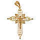 Cross pendant in 800 silver filigree, gold bathed s4