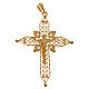Cross pendant in 800 silver filigree, gold bathed s2