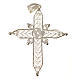 Pointed cross pendant in silver 800 filigree s5