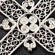 Pointed cross pendant in silver 800 filigree s3
