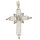 Pointed cross pendant in silver 800 with turquoise s4
