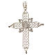 Pointed cross pendant in silver 800 with turquoise s2