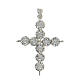 Cross with White strass pearls, 3 x 3,5 cm s1