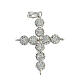 Cross with White strass pearls, 3 x 3,5 cm s2