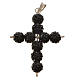 Croix avec perles strass noires 3.5x3 cm s4