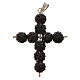 Croix avec perles strass noires 3.5x3 cm s1