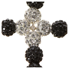 Pingentes, Cruzes, Broches, Correntes: Cruz com contas Swarovski 3x3,5 cm