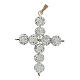 Croix avec perles strass blanches 5x4 cm s3