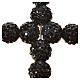 Kreuz mit Perlen strass schwarz 5x4 cm s5