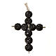 Kreuz mit Perlen strass schwarz 5x4 cm s1