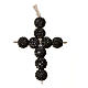 Cross with Black strass pearls, 5 x 4 cm s4
