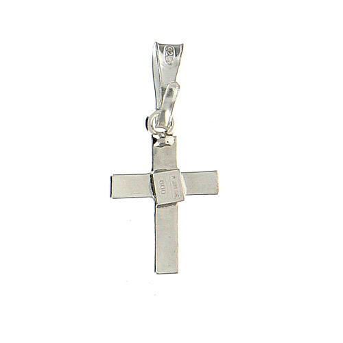 Cross pendant in silver 925 with heart 2