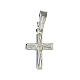 Cross pendant in silver 925 with heart s1