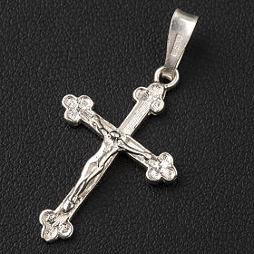 Trefoil cross crucifix in silver 925