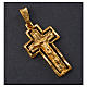 Crucifix argent doré avec bordure s2